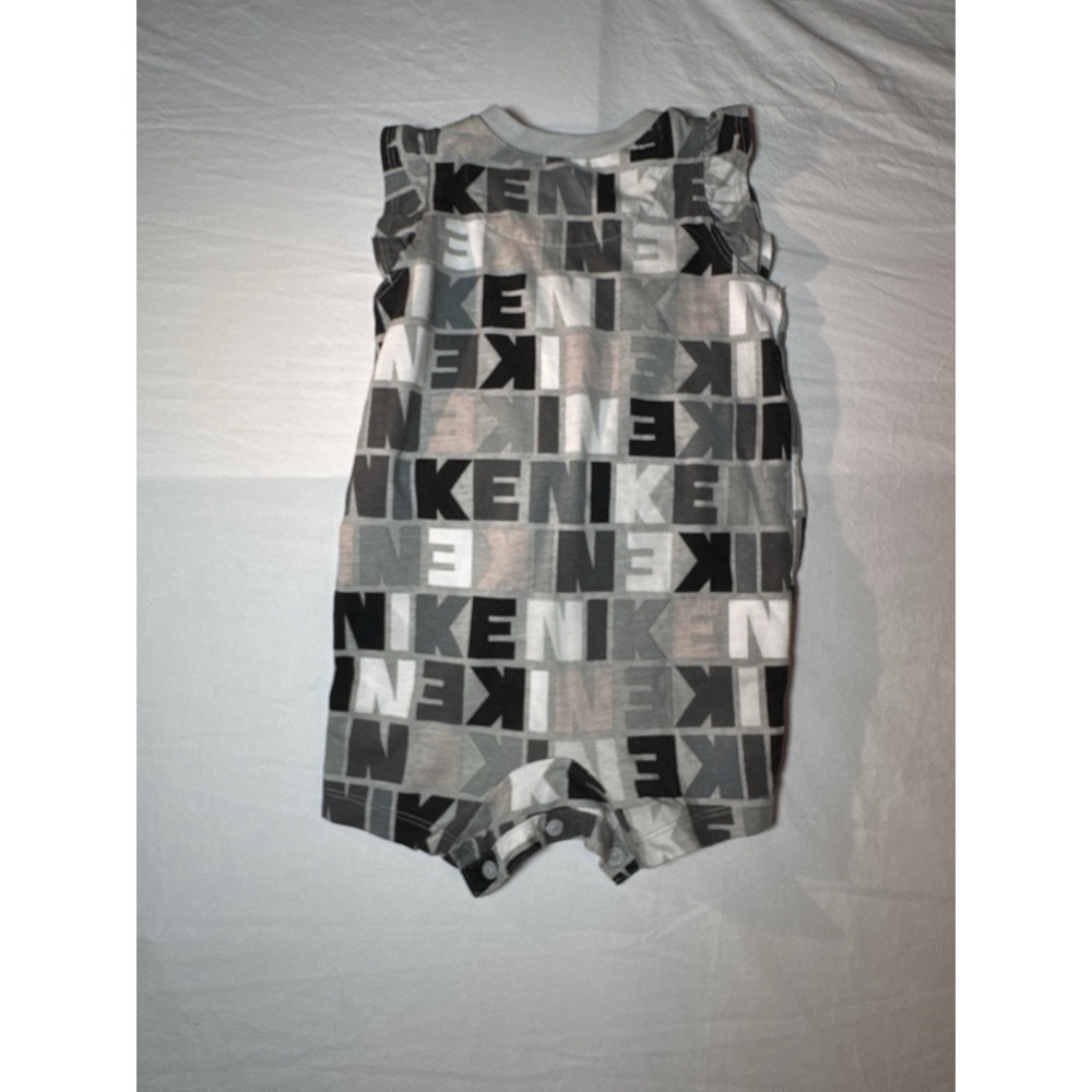 Nike Grey and Pink 12 Month Romper One Piece Outfit Baby Girl